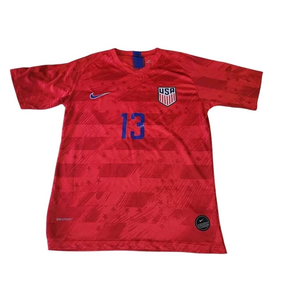 Nike USA Soccer Jersey Jones #13 Red Dri-FIT Aeroswift Small